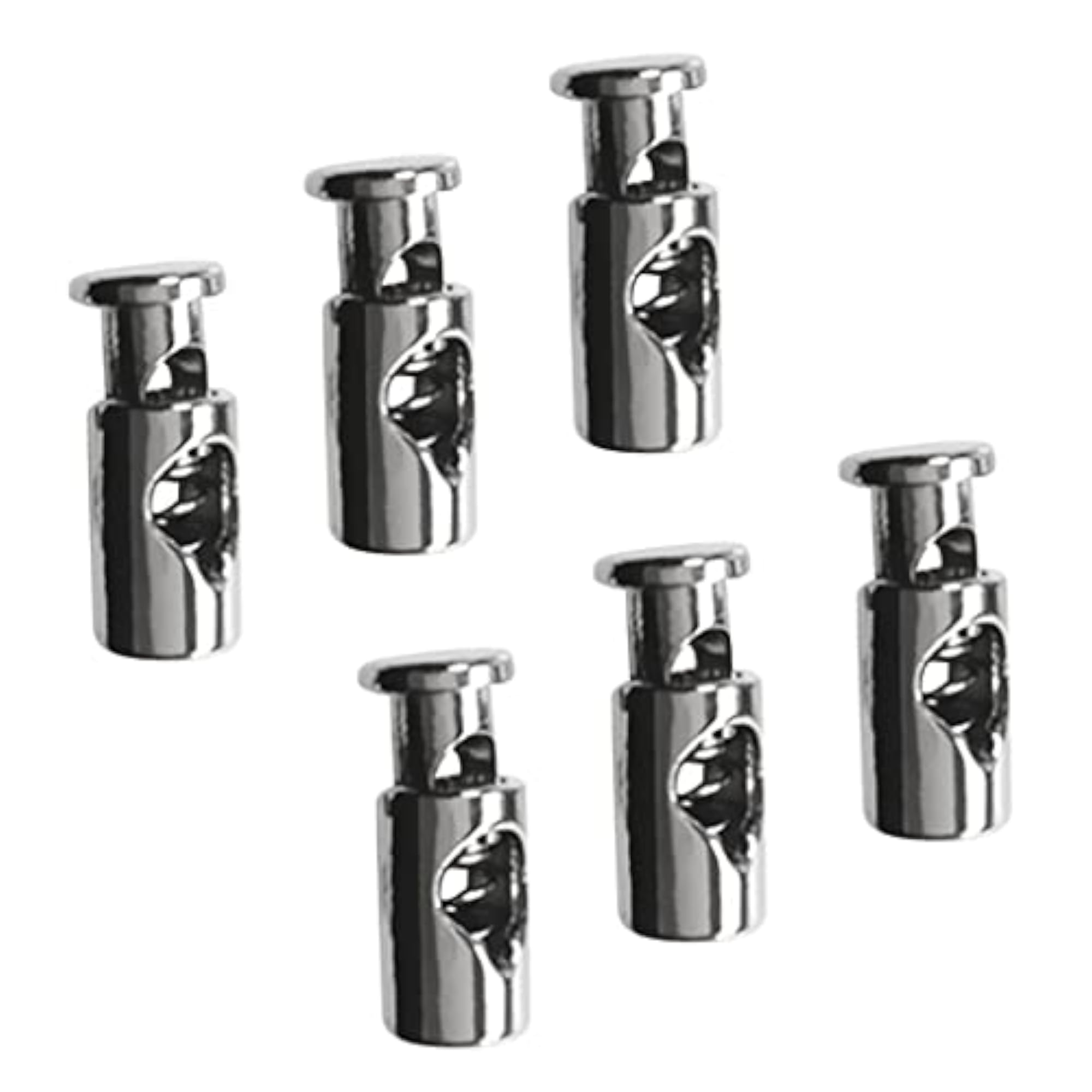 Metal Barrel String Cord Locks, 6 Pieces