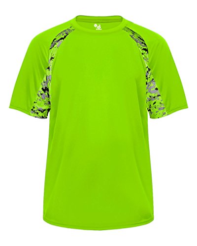 Badger Sport Lime Bright Green Digi-Camo Adult 4XL Short Sleeve