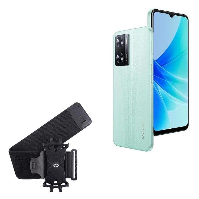 BoxWave Holster Compatible with Oppo A57e - ActiveStretch Sport Armband, Adjustable Armband for Workout and Running - Jet Black