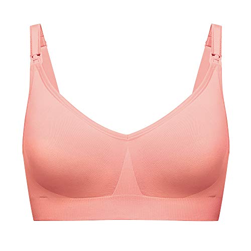 BRAVADO! DESIGNS Women's Body Silk Seamless Nursing Bra and Maternity Bra, Apricot, Large