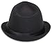 Simplicity Black Fedora Hat for Men Structured Gangster Trilby Fedora for Men Women, Black with Red Feather