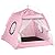 Qchomee Cat Tent Cave Bed with Removable Cushion, 2-In-1 Cat Dog Teepee Bed House Cat Nest Sleeping Bag,Pet Indoor Outdoor House Detachable Breathable Mesh,Four Seasons Universal,48x48x46CM