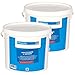 Produktbild PoolsBest 9,6 kg Chlor (2 x 4,8 kg) Multitabs 2 Speed 7 in 1 I 300g Chlortabletten für Pool mit 2-Phasen Desinfektion I Chlortabs schnelllöslich & langsamlöslich I Dauerdesinfektion & Stoßchlorung