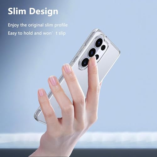 Image of DIZORO Magnetic Compatible with Samsung Galaxy S26 Ultra 5G Case Clear [Compatible with MagSafe][Anti-Yellowing][Built-in 4 Airbags][Military Grade Protection] S26 Ultra Phone Back Cover (Clear)