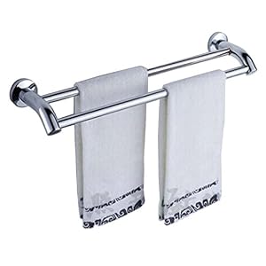 Estante de toalla con ganchos Phoewon, toallero multifunción de acero inoxidable SUS304, accesorio de almacenamiento con barra montado en la pared del baño
