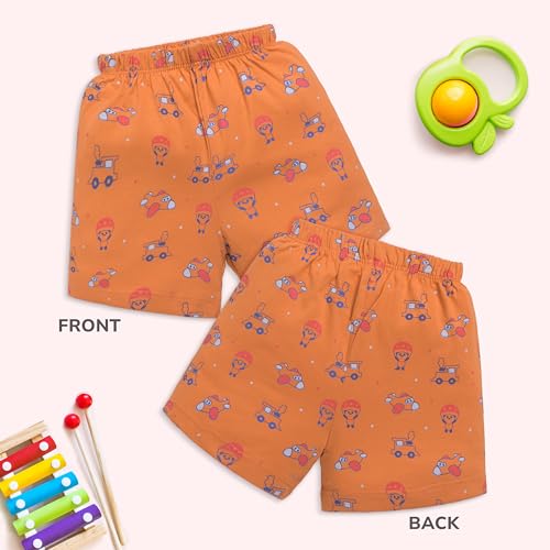 Image of LuvLap Baby Boys & Girls Regular Fit 100% Cotton Shorts Pack of 6