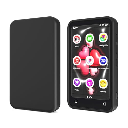Mp3 MP4 Player Case for TIMMKOO Q8, Q5 and Q3E 4.0 inch, Fotosuncy Slim Fit Soft TPU Matte Cover with Cleaning Cloth Black