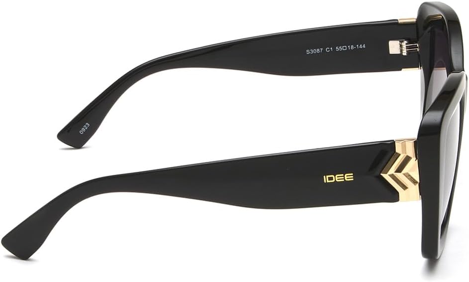 IDEE 100% UV Protected Gradient Full Rim Square Ladies Large Polycarbonate Frame Polycarbonate Lens Sunglasses