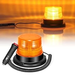 LED Rundumleuchte Gelb Warnleuchte Magnet Orange LED für Auto LKW 12V Warnlicht Blinkleuchte Strobe Beacon Light