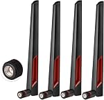 Superbat Dual Band 2.4GHz 5GHz 5.8GHz WiFi Antenna with RP-SMA Male Connector (4-Pack) for Wireless Network Router PCI-E WiFi Network Card USB Wireless Camera Router Hotspot etc