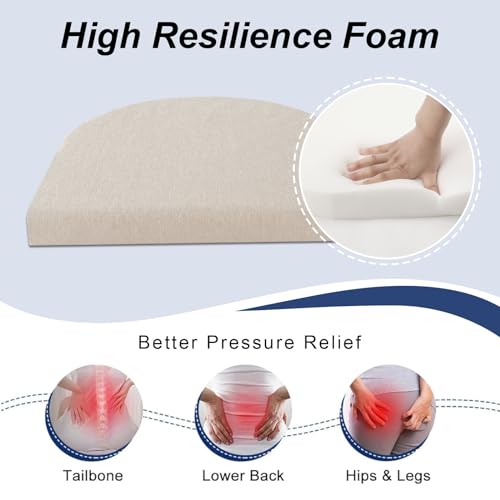 Topotdor Outdoor Chair Cushions Set Of 2, Waterproof Patio Chair Cushions For Outdoor Furniture, Round Corner Seat Chair Pads With Ties For Patio Garden Dining Office thumb #4