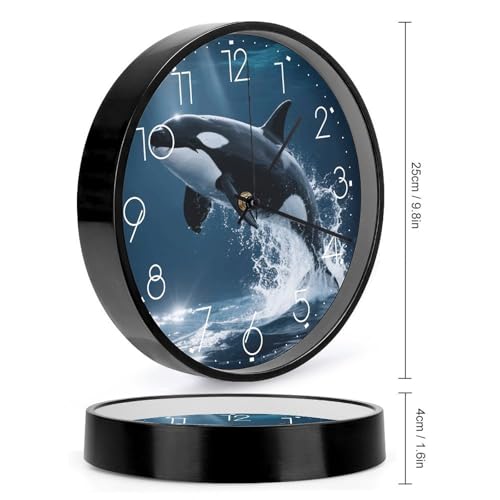 Reloj de pared analógico silencioso 10 pulgadas redondo miniatura 2