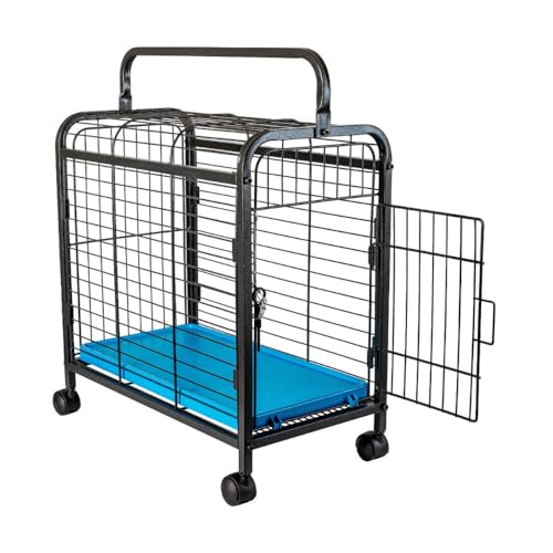 GAIOLA TRANSPORTE CANIL PORTÁTIL LEVAPET BLACK AZUL SEGURANÇA CONFORTO PARA ANIMAIS DE ESTIMAÇÃO