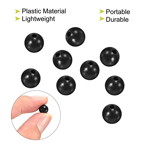 Patikil 4Mm Fishing Beads, 200 Pieces Plastic Fishing Bait Eggs Rig Bead Tackle Tool Round, Black #TOP3