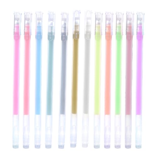 Image of FUNNETOYU 12pcs Pastel Gel Pens for Students with Portable Design and Versatile Use, Plastic Material Pens for School and Office Stationery