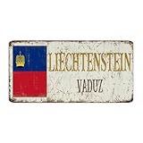 Vintage Metall-Blechschild Liechtenstein-Vaduz 