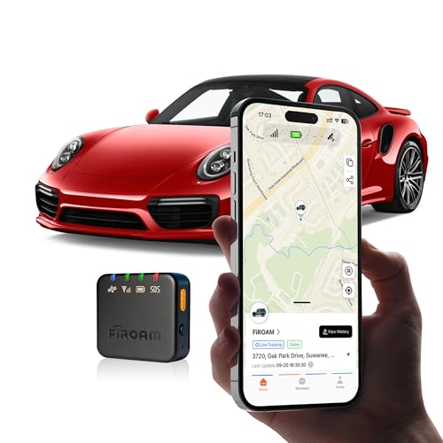 FiRoam QuadTrack GPS Tracker for Vehicles, Car GPS Tracking Device, Real-Time 4G LTE Vehicle Tracker...