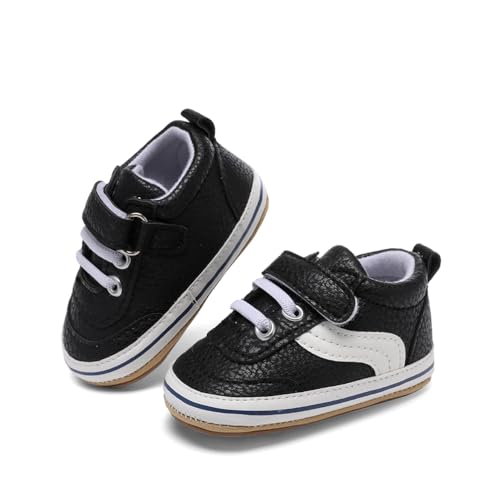 Image of Clowora Baby Boys Girls Shoes Non-Slip Rubber Sole Sneakers Infant First Walking Toddler Crib Shoes Newborn Loafers Flats.