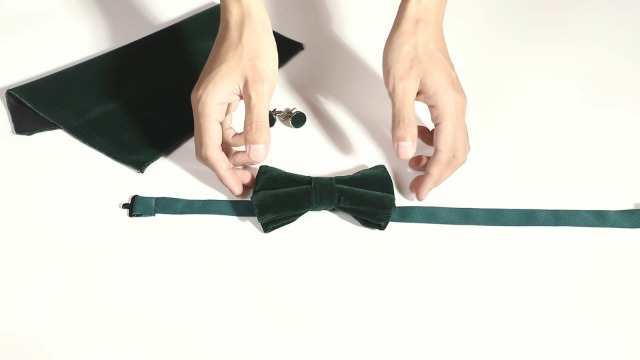 Moño para Hombre Preanudado de Terciopelo Ajustable miniatura 7