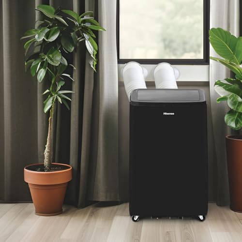 Image of Hisense 10,000 BTU Smart Portable Inverter Air Conditioner with Quiet, High Efficiency Operation and Wi-fi Controls, AC Unit for Apartment, Living Room, Medium Rooms up to 450 Square Feet in Black