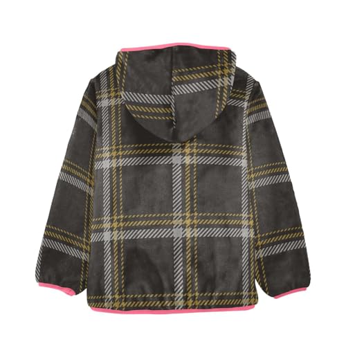 GuoChe Buffalo Plaid Tartan Check Scotland Brown Sherpa Jacket2