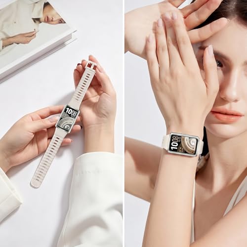 Image of XMUXI Compatible with Huawei Band 11 Pro Replacement Band Silicone Compatible with Huawei Band 11 Strap Wristband Men Women