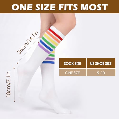Image of American Trends Women's Knee High Socks, Novelty Holiday Printed Tall Tube Socks, Casual & Party Athletic Sports Stockings