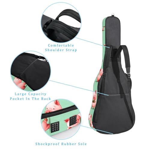 Sac à dos pour guitare 109 cm bleu pour simplifier vos trajets - 3