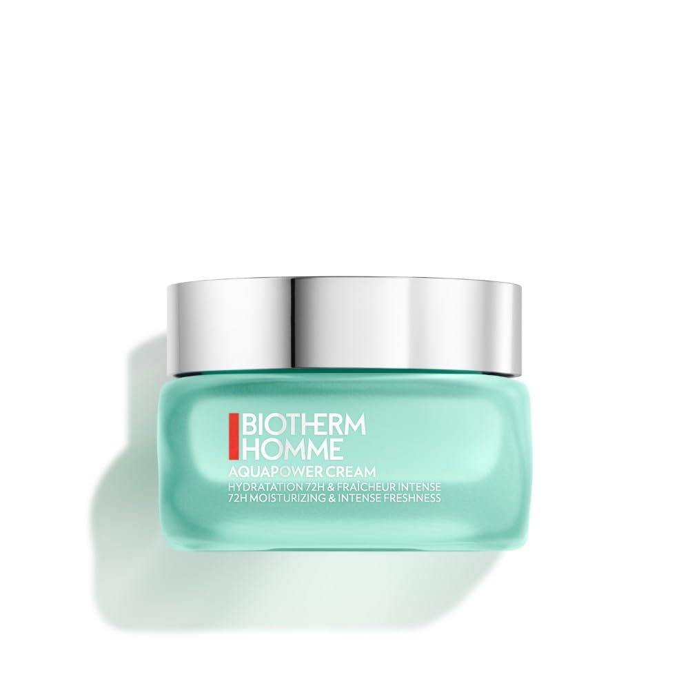 Biotherm Homme, Aquapower Crema Hidratante 72H, Crema Facial para Hombre Hidratante y Refrescante, Hidrata y Revitaliza la Piel, Para Todo Tipo de Pieles, 50 ml
