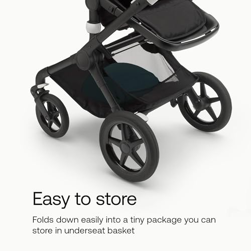 Image of Bugaboo All-Season Footmuff for Strollers - Weatherproof, Breathable, Water-Repellent, Removable Insert, Fits All Bugaboo Strollers - Fern Green | Soft fleece lining, breathable materials, weatherproof protection, two-way zipper, reflective details, Fern Green