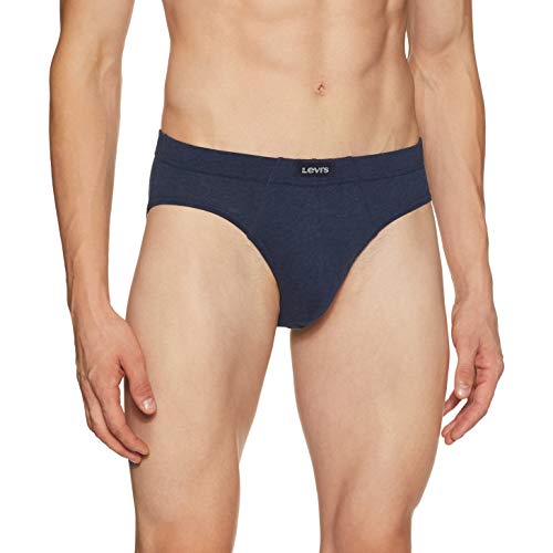 Image of Levi's 011 Comfort Brief for Men | 100% Pure Cotton | Breathable | Durable | Anti-Roll Waistband | Extra Supportive Gusset | Dual Layer 3D Pouch | Tagless & Zero Irritation Comfort | Pack of 3