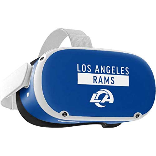 Skinit Decal Gaming Skin Compatible with Oculus Quest 2 - Officially Licensed NFL Los Angeles Rams Blue Performance Series Design