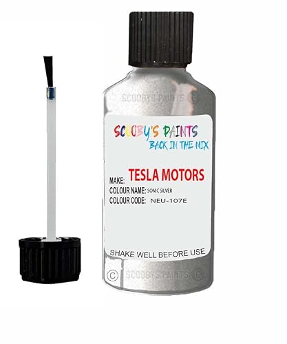 Scoobys Paints Back In The Mix Sonic Silver Touch Up Paint For Tesla Model 3 Neu-107E 2013-2019 30Ml Bottle Brush Scratch Stone Chip Repair Pen