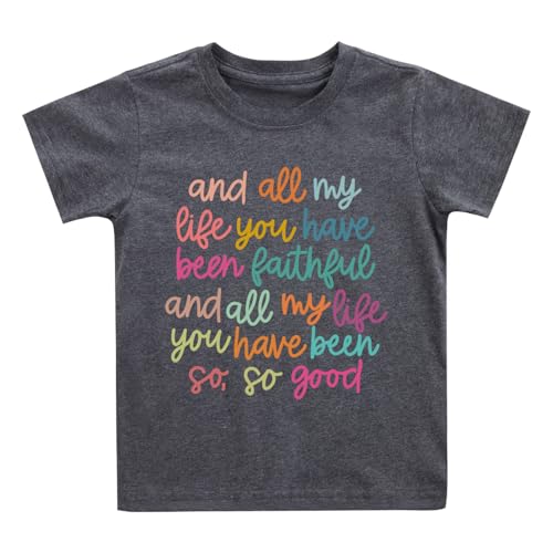 Image of Kids Christian Shirt Toddler Created with a Purpose Shirt Boys Girls Bible Verse Religious Clothes 2-7 Years