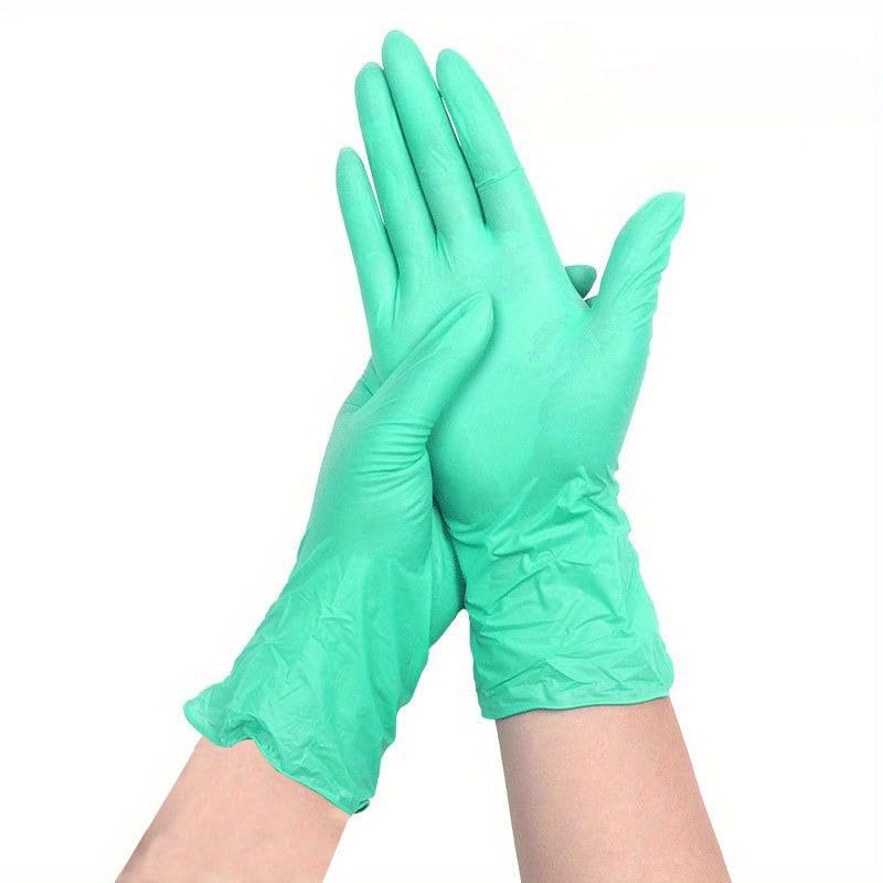 50 szt. wielokolorowych rękawiczek nitrylowych do gotowania, wodoodpornych, narzędzi kuchennych, jednorazowych(Green 50PCS,XL)