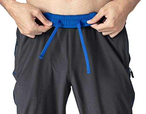 Rdruko Men's Quick Dry Sports Pants Gym Fitness Training Sweatpants Casual Trousers Dark Gray Small #TOP5