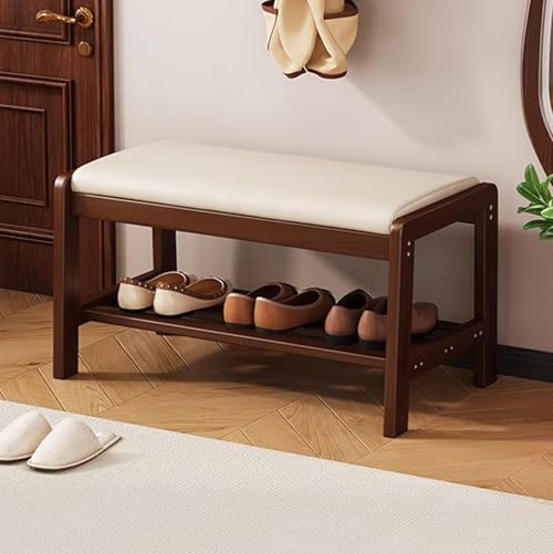 Banc à chaussures contre le désordre du couloir et vestiaire