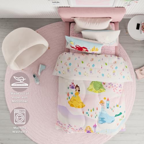 Image of Disney Princess Kids Bedding Super Soft & Cozy Comforter and Sheet Set, Twin, (Officially Licensed Product) By Franco
