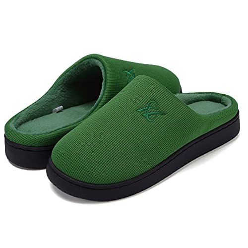 Zapatillas de espuma viscoelástica para hombre y mujer, zapatos de casa para interiores y exteriores, verde manzana, 36.5/39 EU