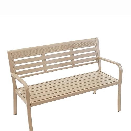 Banc d'extérieur en métal pour sublimer votre parc, terrasse en bois ou jardin arboré