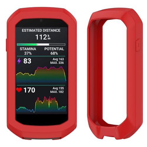 Image of Garmin Edge 1050 Cycling GPS Computer Red Silicone Case Gift Box Bundle | Color Touchscreen, Built-in Speaker, Group Ride, Road Alerts | Includes PlayBetter Screen Protectors, Adapter, Case & More