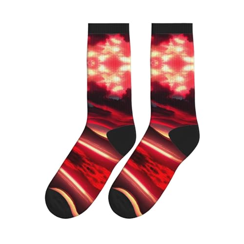 Red Sky At Night Starry Fashion Leisure Sports Socks Are Unisex To Keep Feet Dry Suitable Various Outdoor Sports4