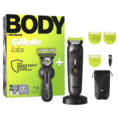 Gillette Labs Body + Intimate Coffret de Rasage Noir Haut de Gamme Homme