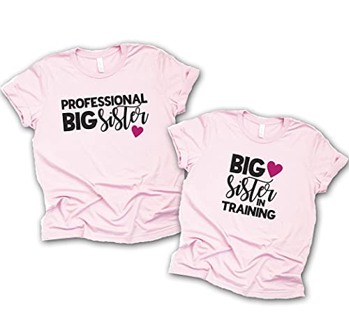 Big Sister in Training Shirt, Professional Big Sister, Gift for Big Sister to be, Pregnancy Announcement Shirts for Kids (3t)