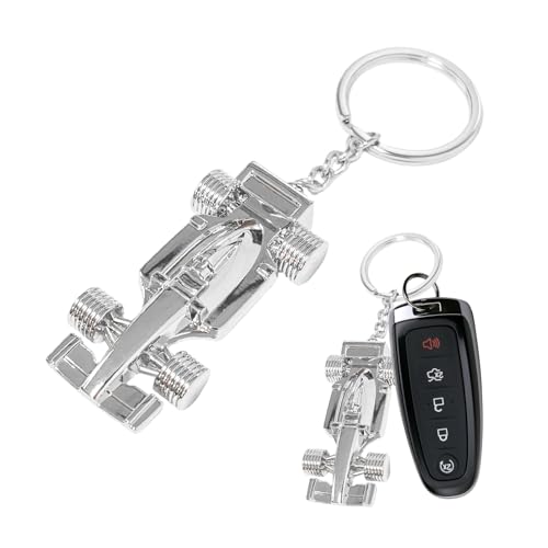 Race Car Model Key Chain, Creative 3D F1 Formula Racing Car Key Rings, Novelty Metal Key Fob Holder Gift for Men