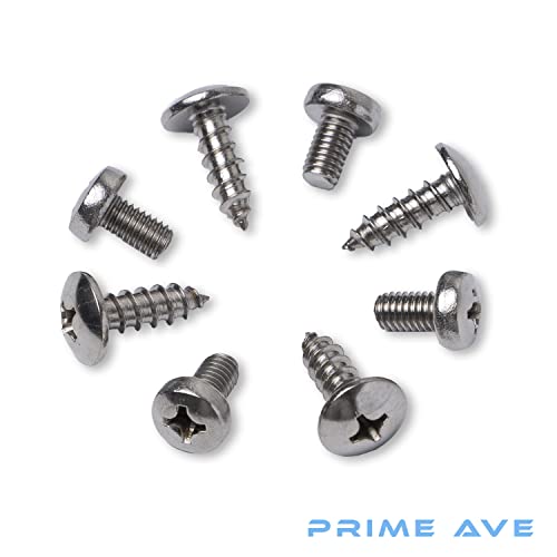 Prime Ave Stainless Steel License Plate Screws Compatible With Audi A3 A4 A5 A6 A7 A8 S3 S4 S5 S6 S7 S8 Rs3 Rs4 Rs5 Rs6 Rs7 Q3 Q4 Q5 Q7 Q8 Sq5 Sq7 Sq8 Rs Q8 Tt Tts Tt Rs R8 E-Tron (Standard Length) #TOP5
