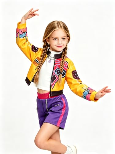 Taiminan Costume for Girls 3PCS Star Costume for Kids Halloween Party School Stage Cosplay Dress Up