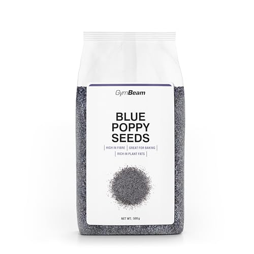 GymBeam Semi di Papavero Blu - Ricchi di Fibre, Superfood Vegano - Semi Oleosi Interi per Prodotti da Forno, Dolci, e Frullati - Fonte di Proteine e Grassi Insaturi per Cucina Vegetale, 500 g