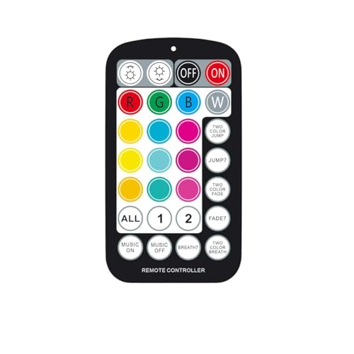 Image of AZIMOM 28keys Remote Control of Dual Color 32W Sound-Activated Light Box