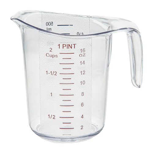 Image of Restaurantware Clear Plastic Pt (Cups) Measuring Cup, 5.3 x 3.8 x 5 In